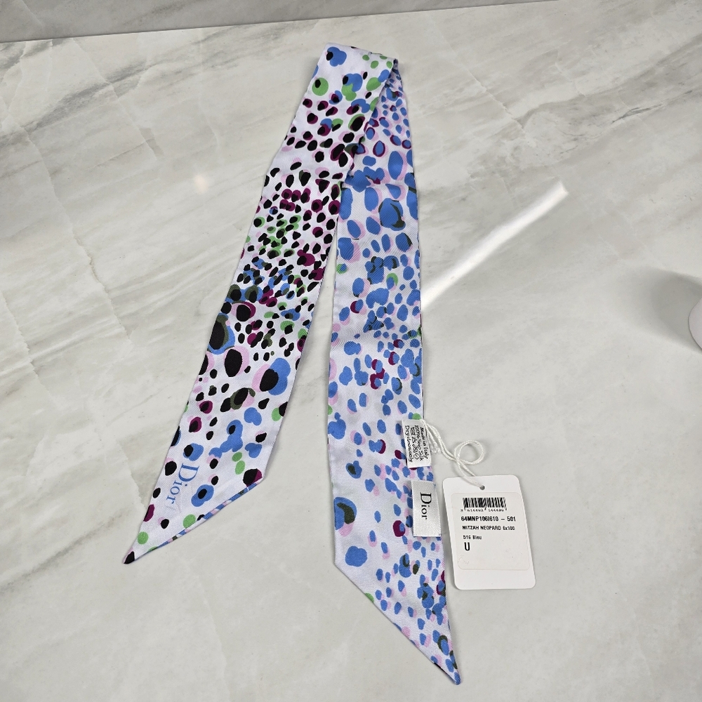 Dior Multicolor Silk Twilly Scarf